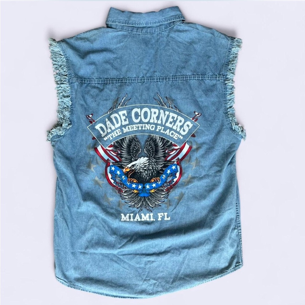 Men’s Denim Biker Vest by Hot Leathers